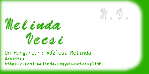 melinda vecsi business card